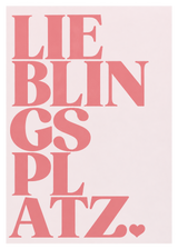 "Lieblingsplatz" Statement Poster
