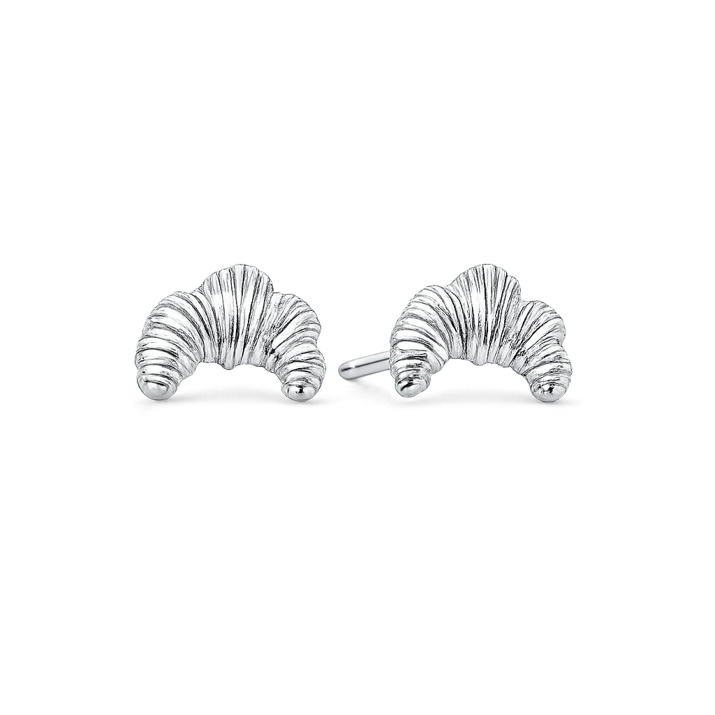Silber Croissant Ohrringe