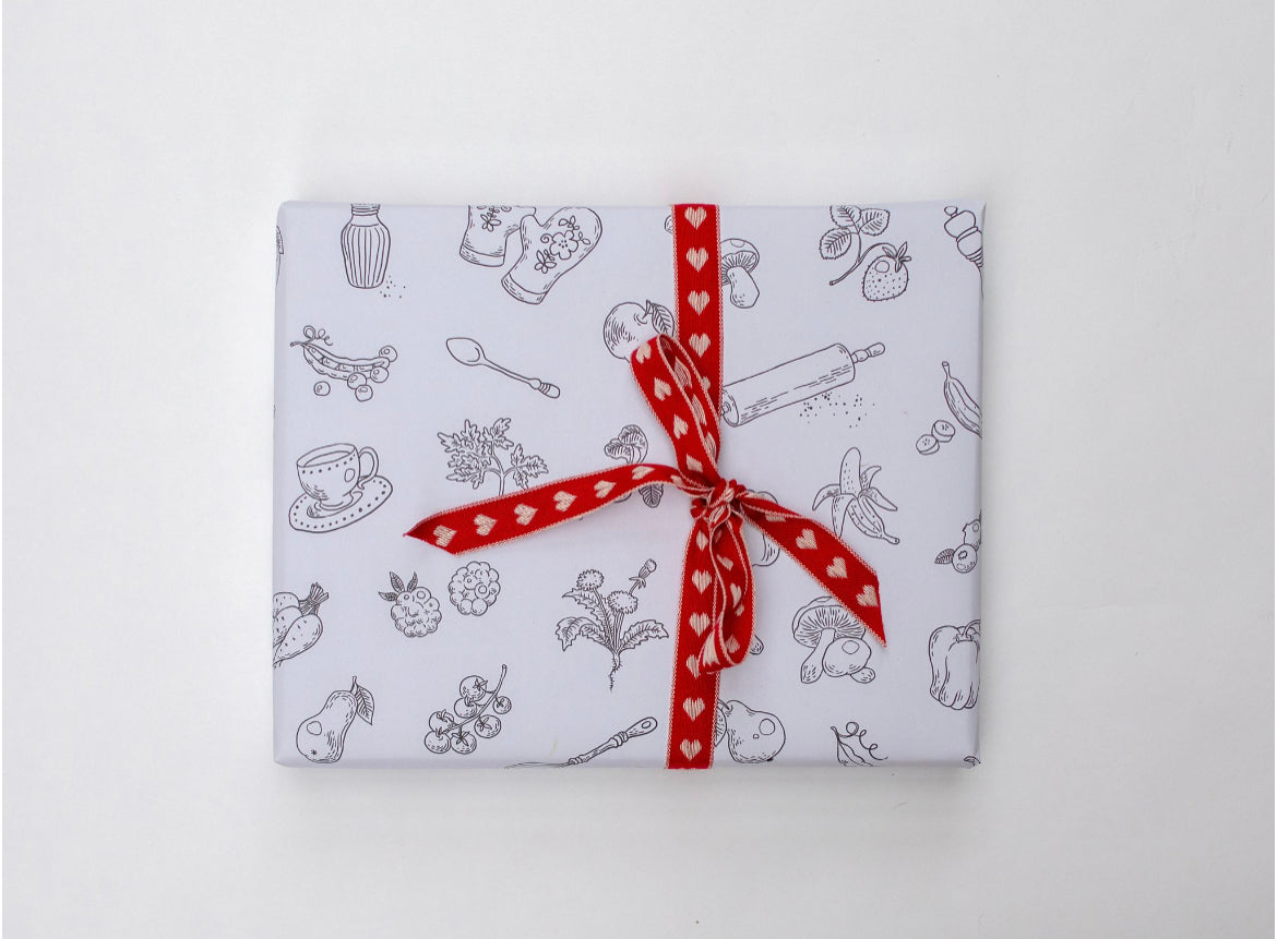 8 Geschenkpapierbögen Barfuß in der Küche