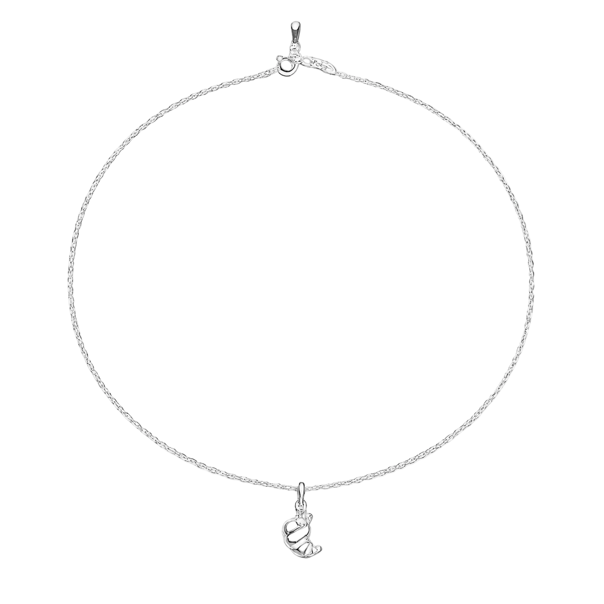 Coole Croissantkette Silber