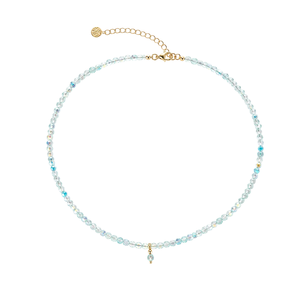 Funkelnde blaue Kette