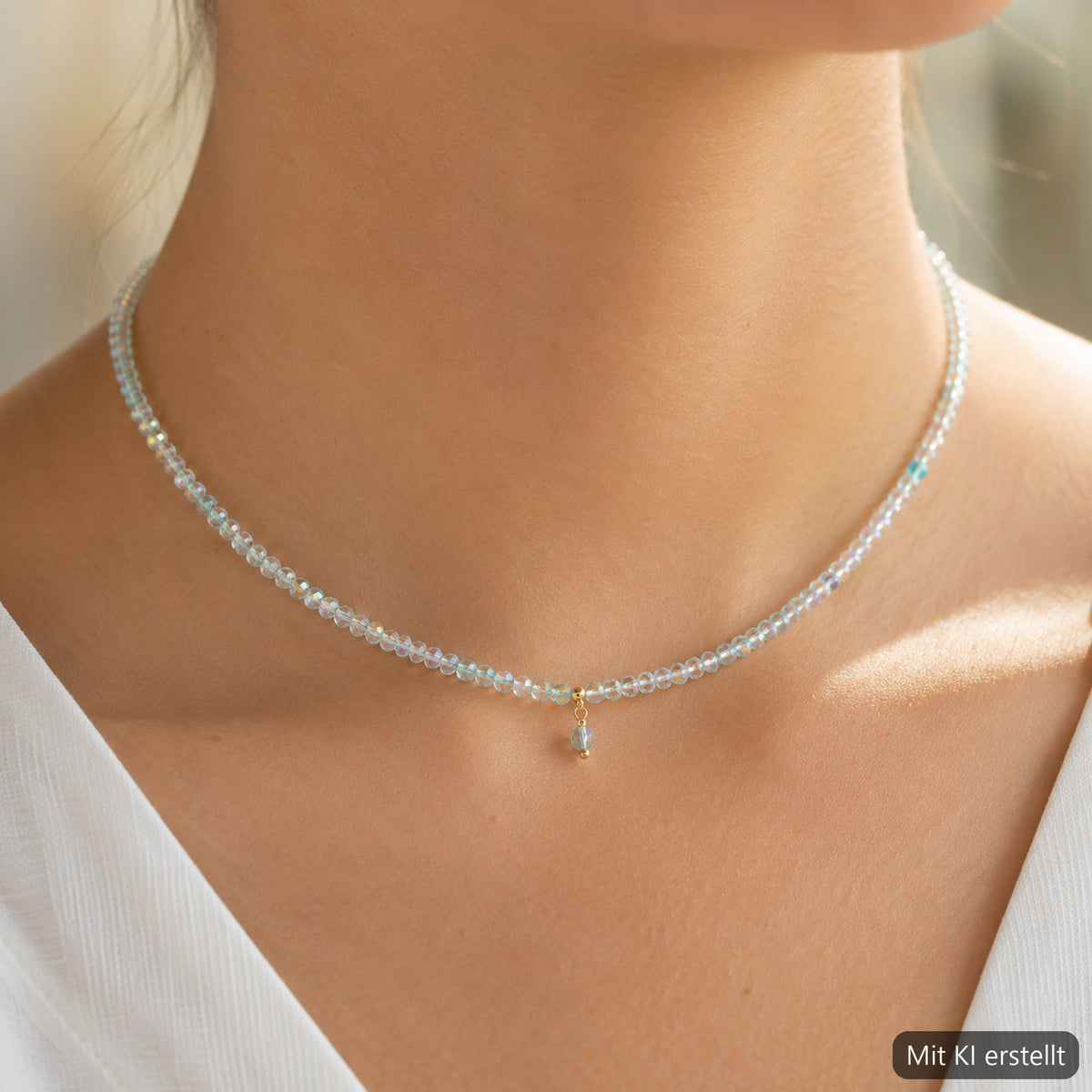 Funkelnde blaue Kette