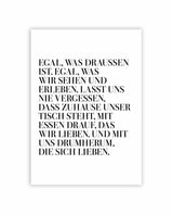 „EGAL WAS“ – Esszimmer – Statement Poster