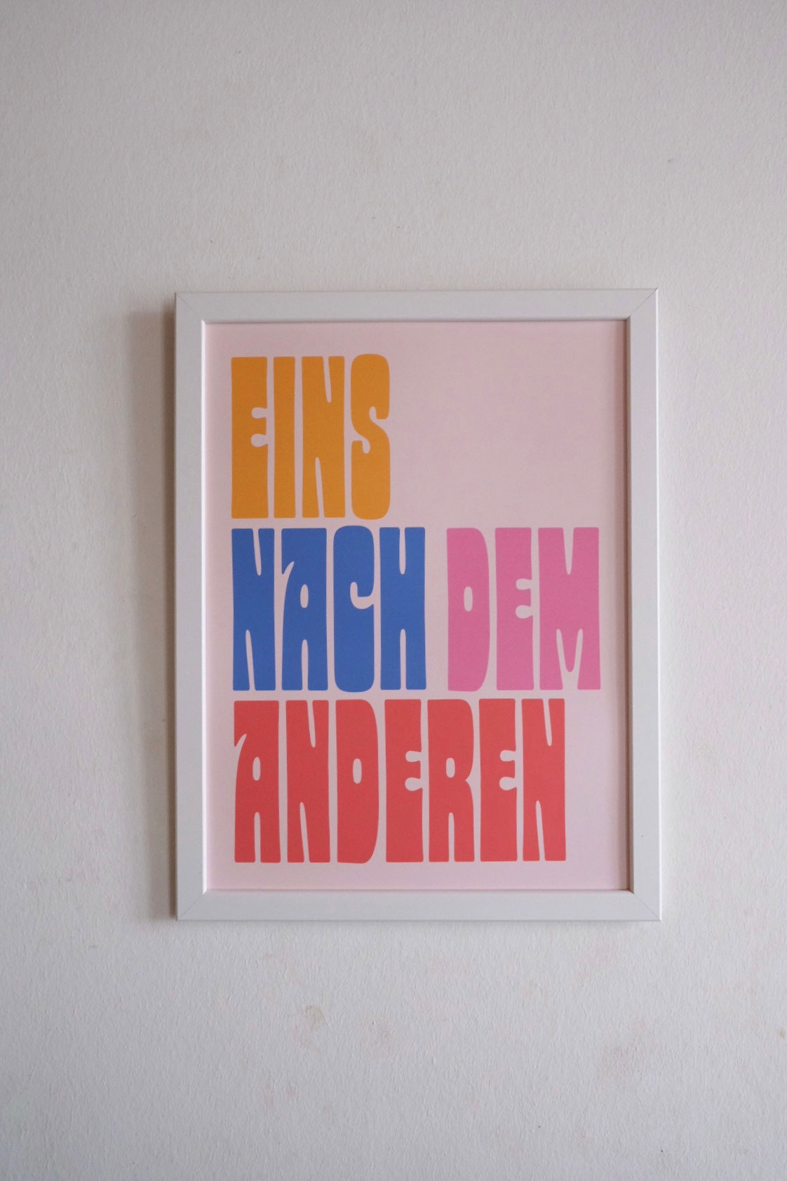 „EINS NACH DEM ANDEREN“ Statement Poster