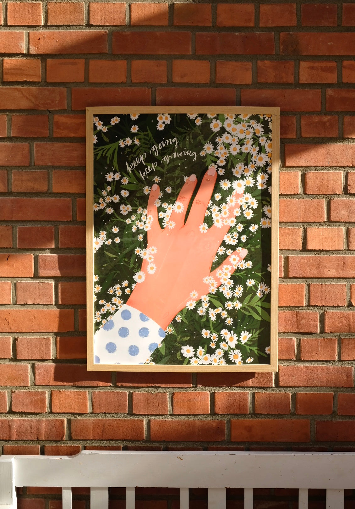 „Keep going, keep growing“ Blumen – Feelgood- Poster
