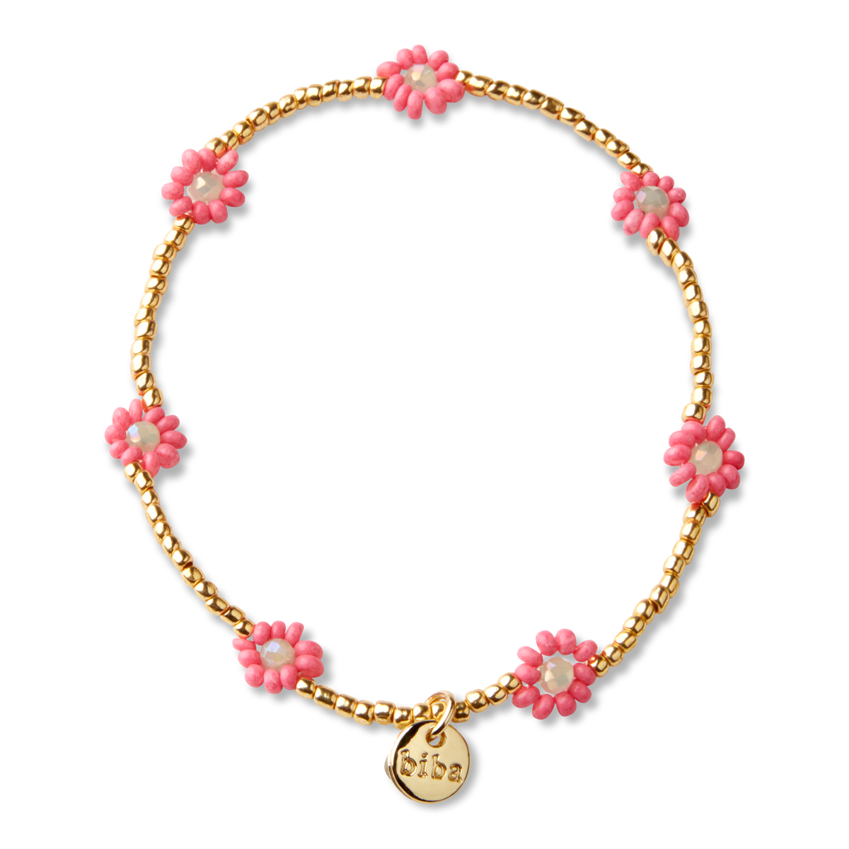 Goldenes Armband mit Blümchen