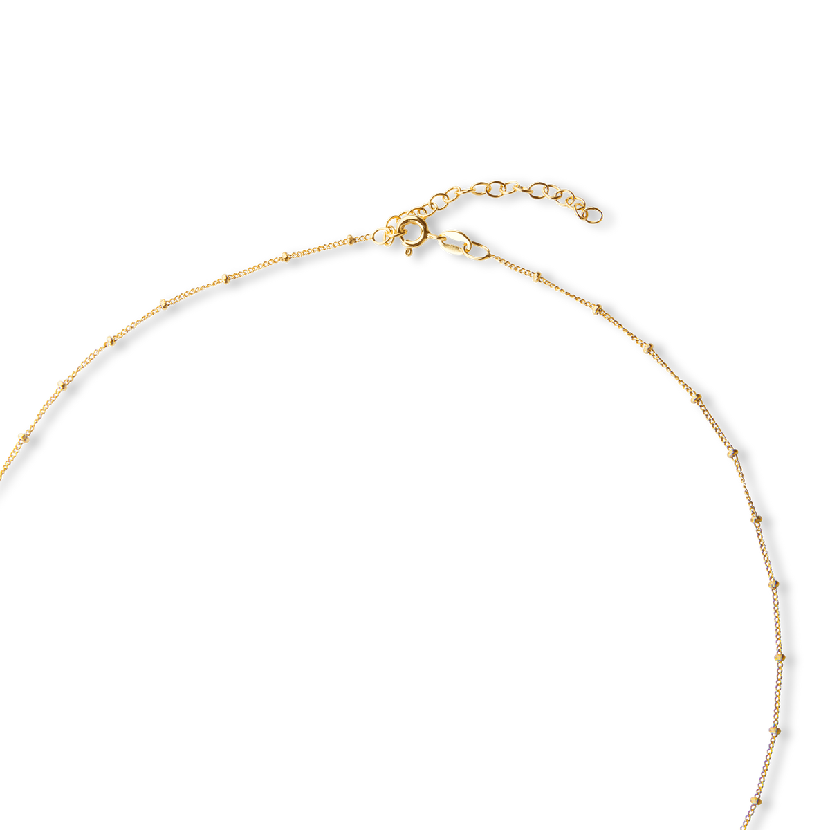 vergoldete Silberkette mit Kugeln und Labradoritanhänger