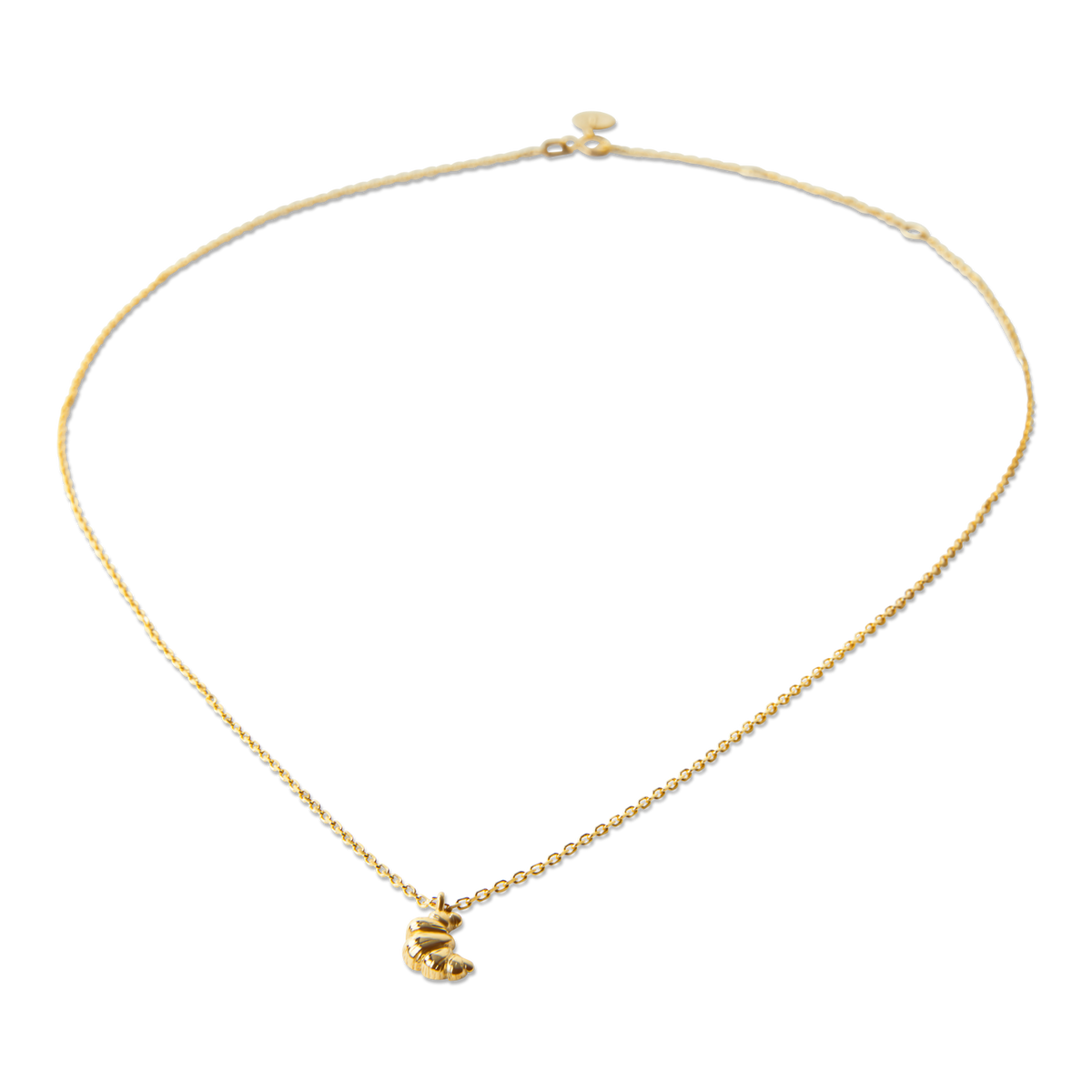 Coole Croissantkette in Echtgold